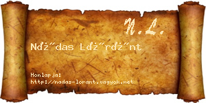 Nádas Lóránt névjegykártya